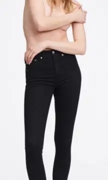 Rag & Bone Nina High Rise Skinny Black Jeans Size 27 Goth Style