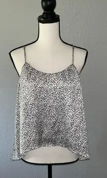 Boutique Leopard Black & White High Low Tank Size Medium