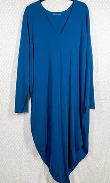 Universal Standard Teal Blue‎ Long Sleeve Maxi Dress