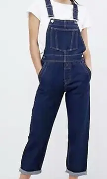Design Original Denim Overalls Darkwash Blue Jeans Carpenter loose work Women’s Size 14