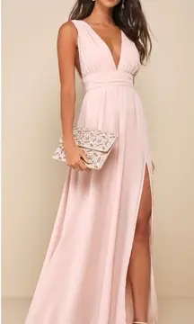 LULU’S Heavenly Hues Blush Maxi Dress