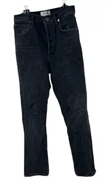 Agolde Black Riley Buttonfly Jeans Sz 24 Womens‎
