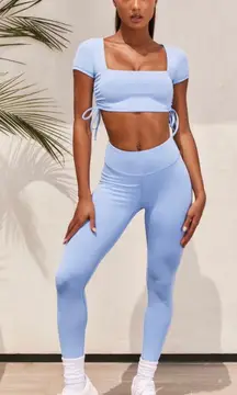 Blue Butt Scrunch Leggings 