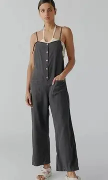 BILLABONG Beach Cruiser Jumpsuit in Off Black Size Small Size Large