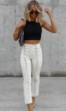 Lace up pants