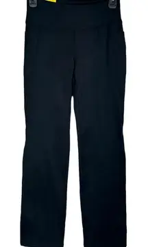 Jockey Small Yoga Pants Straight Leg Stretch Pockets Mid-Rise Wicking Brushed