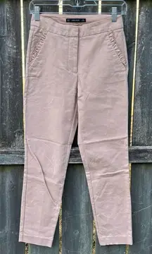 Zara Basic Tan Ankle Dress Pants XS