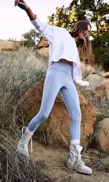 FP Movement by Free People Sock It To Me Blue Leggings-‎ Size XS