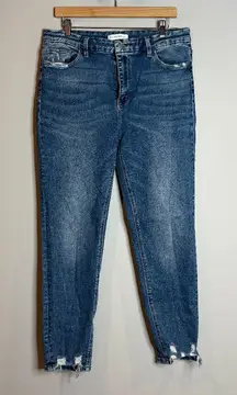 Flying Monkey distressed hem jeggings