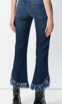 Frame Denim Le Crop Mini Boot Frayed Hem Jeans Remi Wash size 29 normcore edgy