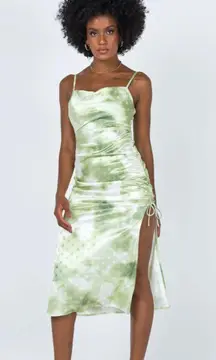 Princess Polly sage green disco Dress