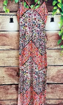 Xhilaration Floral Maxi Dress XS Sleeveless Strappy Boho Festival Sundress