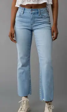 AE Next Level High-Waisted Kick Bootcut Crop Jean 🦋