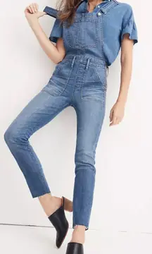 Madewell Medium Wash Skinny Overalls Size M