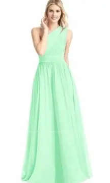 Azazie  Molly Mint Bright Green Formal Bridesmaid Dress A6