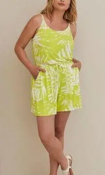 Torrid  Super Soft Lime Leaf Romper Sz.1 NWT