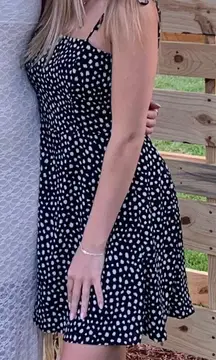 Lola Grace Black And White Polka Dot Dress