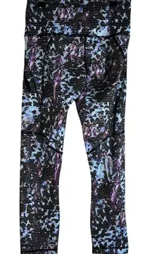 Lululemon Run: Top Speed Crop Full-On Luxtreme Floral‎ Sport Tranquil Blue