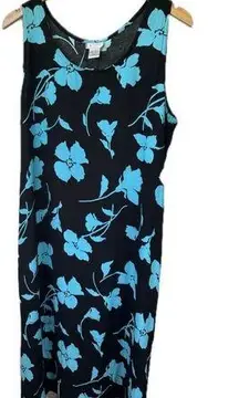 Jennifer Moore Hawaiian Aloha Tropical Lagenlook Sheath Overall Style Dress L