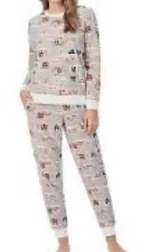 Cuddl Duds Christmas Pajamas set Women's 1X village honeycomb jogger fleece New