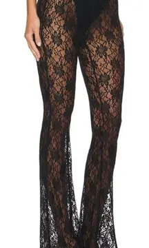 Superdown Bette Pant Size Small | Sheer Lace Flared Leg Pants