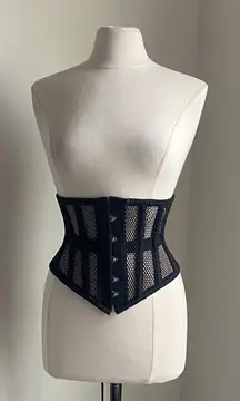 ORCHARD CORSET Lace Up Mesh Corset Waist Trainer 
Womens Sz 26 Adjustable Back