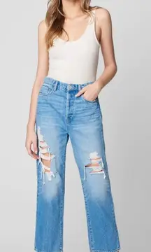 NWT BLANK‎ NYC Baxter Ribcage Straight Leg Jeans Button Fly Size 26 in Loosen Up