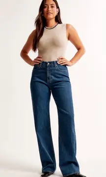 ABERCROMBIE & FITCH The 90s Relaxed High Rise Curve Love Jeans Size 36