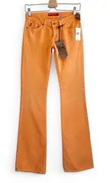 NWT Y2K Vintage Big Star Low Rise Orange Boot Cut Jeans Size 25
