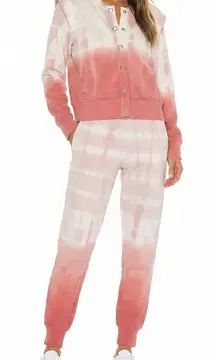 NEW 525 AMERICA Sweat Set XS Ombre Long-Sleeve Clay Rose Pink Revolve Streetwear