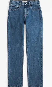 Abercrombie Curve Love Mid Rise 90s Straight Jean sz 27L NWT