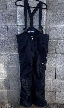 Vintage Technique Extreme Black Snow Bib Size Large