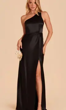 KIRA DRESS SHINY SATIN BLACK Size Small