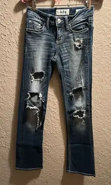 Daytrip Lynx Bootcut Jeans Woman’s Size 24R Distressed