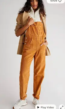 Free People Ziggy Cord Overalls XS