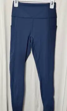 Fabletics Navy Oasis PureLuxe High-Waisted 7/8 Leggings Size Medium