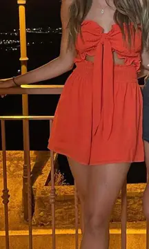 Bright Orange Romper