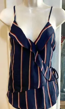 NWOT dark navy  tank blouse. Mint! Sz XS