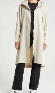 NWOT Zella Journey Water Resistant Raincoat Grey Moonbeam XS