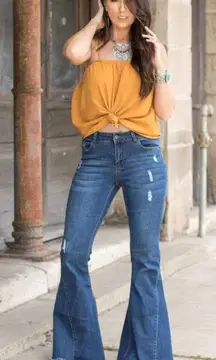 L & B Wide Flare Jeans