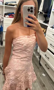 pink floral dress