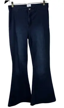 Shop the Mint Dark Wash Flare Jeans Women's Size 9/29 High Rise Stretch Denim