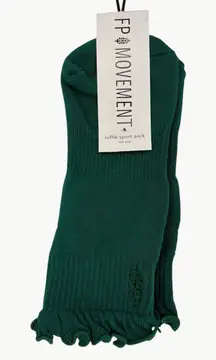 NWT FP Movement Women's Classic Ruffle Socks | One Size | Midnight Jade