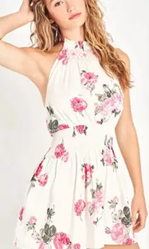 NWT Loveshackfancy Destiny Mini Halter Dress in Paradise Pink size XS