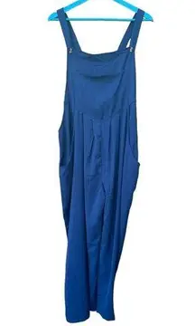 Women's 2XL blue wide leg overalls