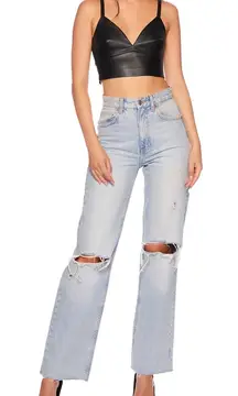 NWT Susana Monaco Faux Leather Bralette Top in Black Sz Small $118