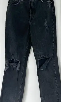 Abercrombie & Fitch 90s Straight Jeans Women's 27/4 Ultra High Rise Black Denim‎