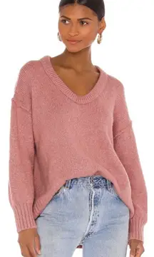 Sweater Brookside Cozy Oversized Slouchy Tunic in Alpine Rose XS