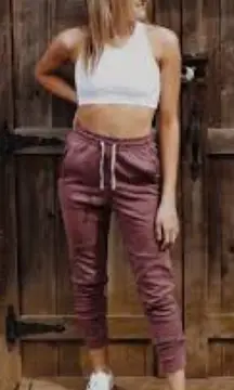 Buffbunny Balance Joggers – Burgundy – Size Small – Pockets – 29” Inseam