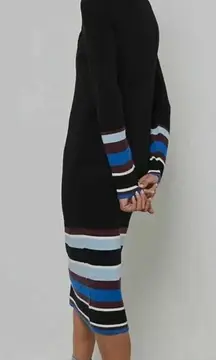 Anthropologie Parvati black‎ Knit sweater Midi Dress long sleeves size large